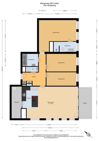 Floorplan - Mangoweg 255, 2321 HZ Leiden